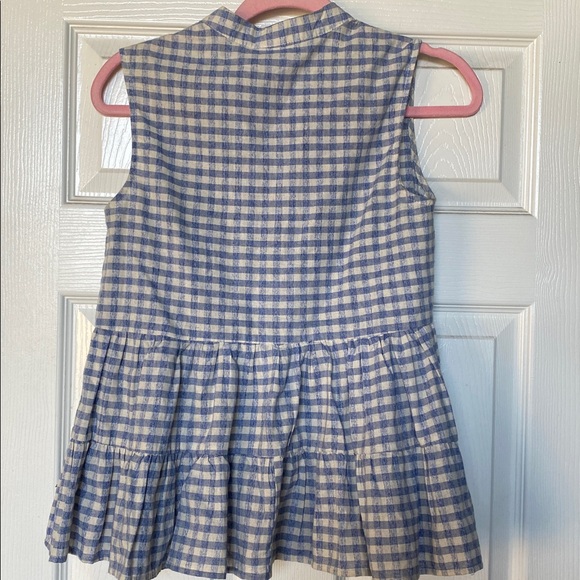 Gingham sleeveless babydoll top. - Picture 5 of 5